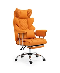 Dyhome 8-Point Massage Gaming Chair, Ergonomic Office Chair, 500lbs Weight Capacity, Adjustable Backrest 90-135 Adjustable Armrests, Suitable for Kids