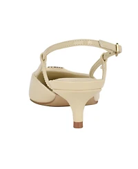 Guess Women's Jesson Logo Slingback Kitten Heel Pumps