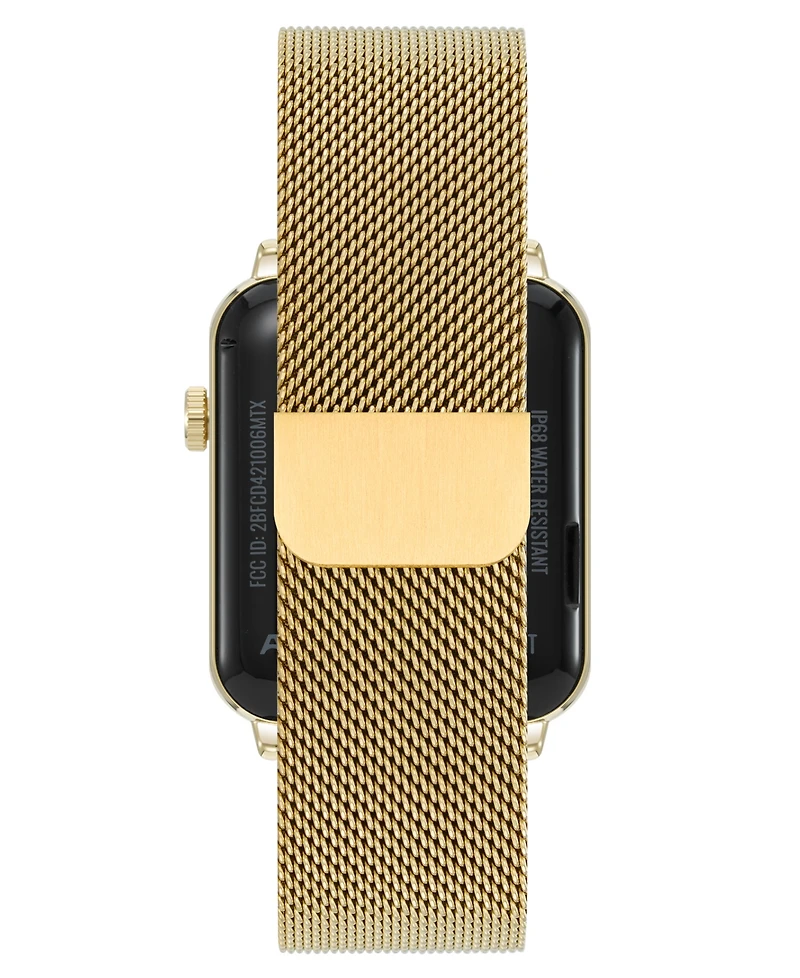 Anne Klein Women's Connect It Stellar Smartwatch with Gold-Tone Stainless Steel Mesh and Silicone Band