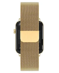 Anne Klein Women's Connect It Stellar Smartwatch with Gold-Tone Stainless Steel Mesh and Silicone Band