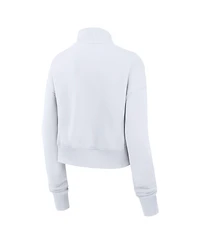 Nike Women's White Ucla Bruins Legacy Elevated Logo Cropped Half-Zip Sweatshirt