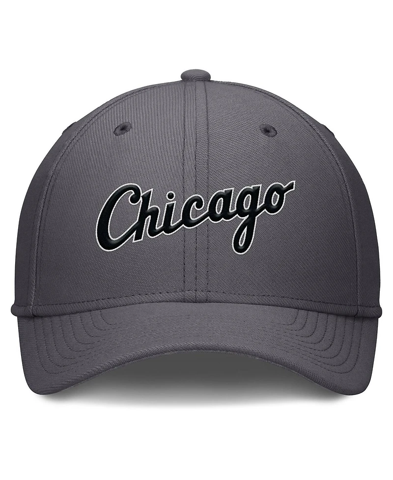 Nike Men's Gray Chicago White Sox Swoosh Performance Flex Hat