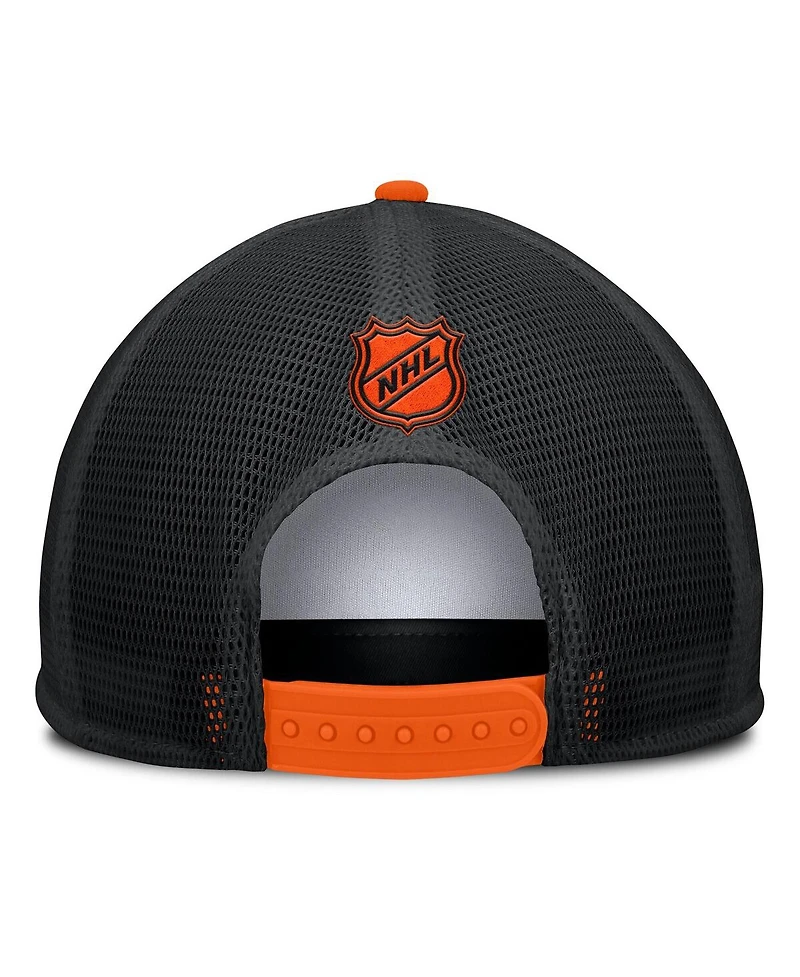 Fanatics Men's White/Orange Philadelphia Flyers Decades Collection Foam Front Snapback Hat