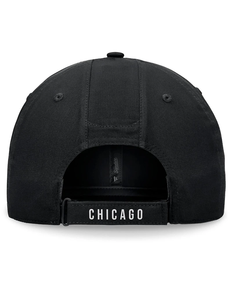 Fanatics Men's Black Chicago Blackhawks Front Office Ripstop Adjustable Hat