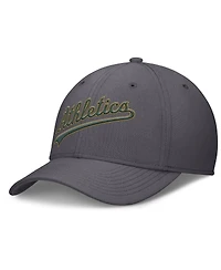 Nike Men's Gray Athletics Swoosh Performance Flex Hat