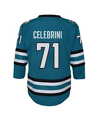Outerstuff Big Boys and Girls Macklin Celebrini Teal San Jose Sharks Alternate Replica Player Jersey