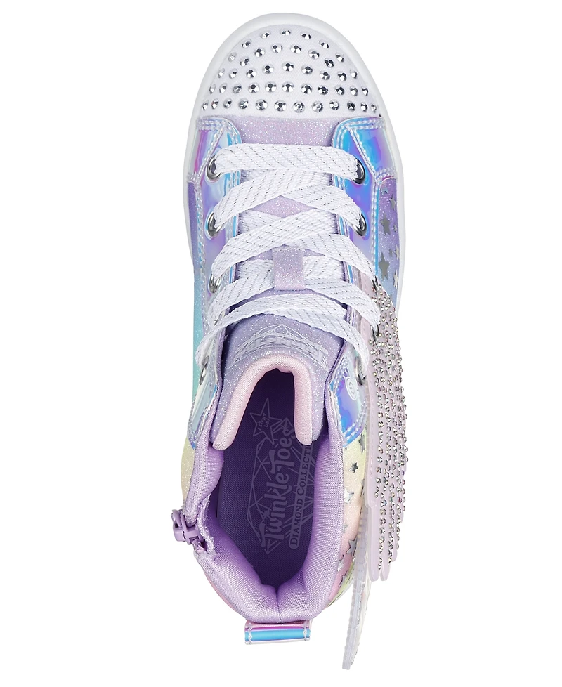 Skechers Little Girls Twinkle Toes Twi-Lites 2.0 - Dreamy Wings Light Up Casual Sneakers from Finish Line