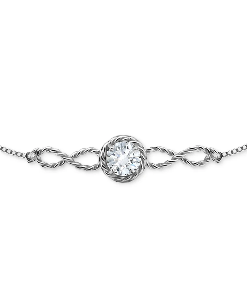 Giani Bernini Round Cubic Zirconia Infinity Link Bolo Bracelet (1-1/4 ct. t.w.) in 18k Gold Over Sterling Silver, Exclusively at Macy's
