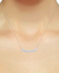 Forever Grown Diamonds Lab Grown Diamond Cluster 18" Necklace (2 ct. t.w.) in Sterling Silver or 14k Gold-Plated Sterling Silver