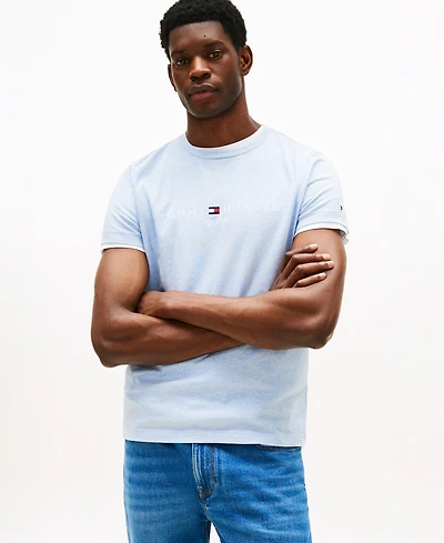 Tommy Hilfiger Men's Embroidered Logo Slim-Fit Crewneck T-Shirt