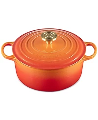 Le Creuset Signature 4.5-Qt. Flamme Doree Round Dutch Oven with Crucible Knob - 100th Anniversary Edition