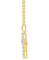 Forever Grown Diamonds Lab Diamond Cross 18" Pendant Necklace (1 ct. t.w.) Sterling Silver or 14k Gold-Plated