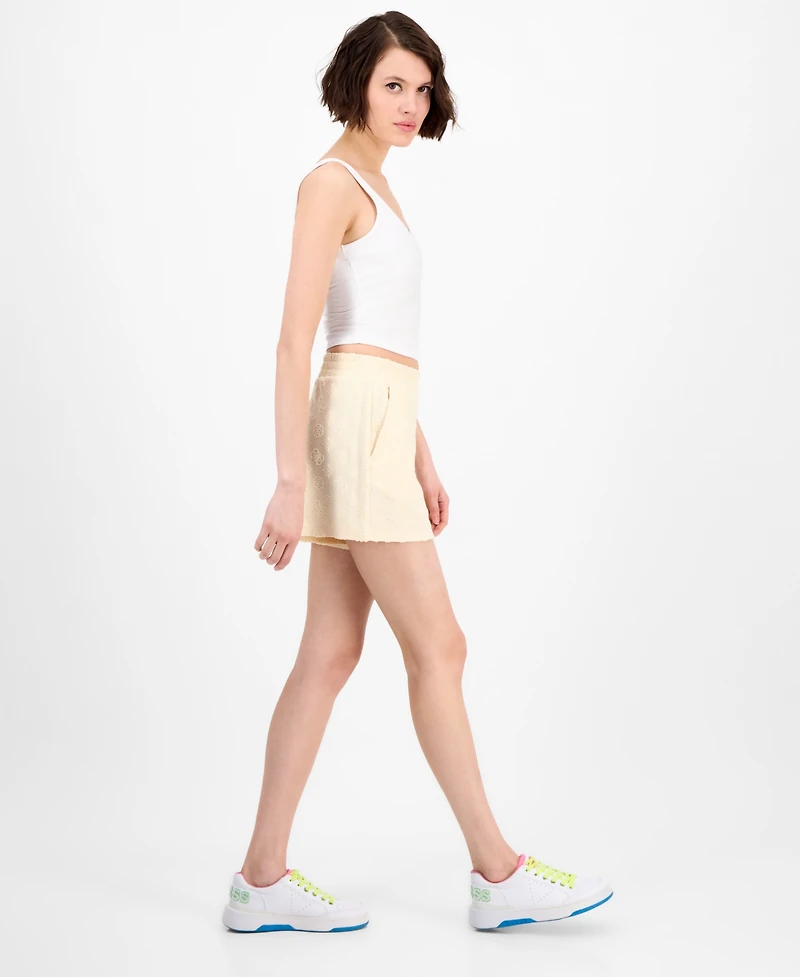 Guess Women's Peony Jacquard Pull-On Shorts