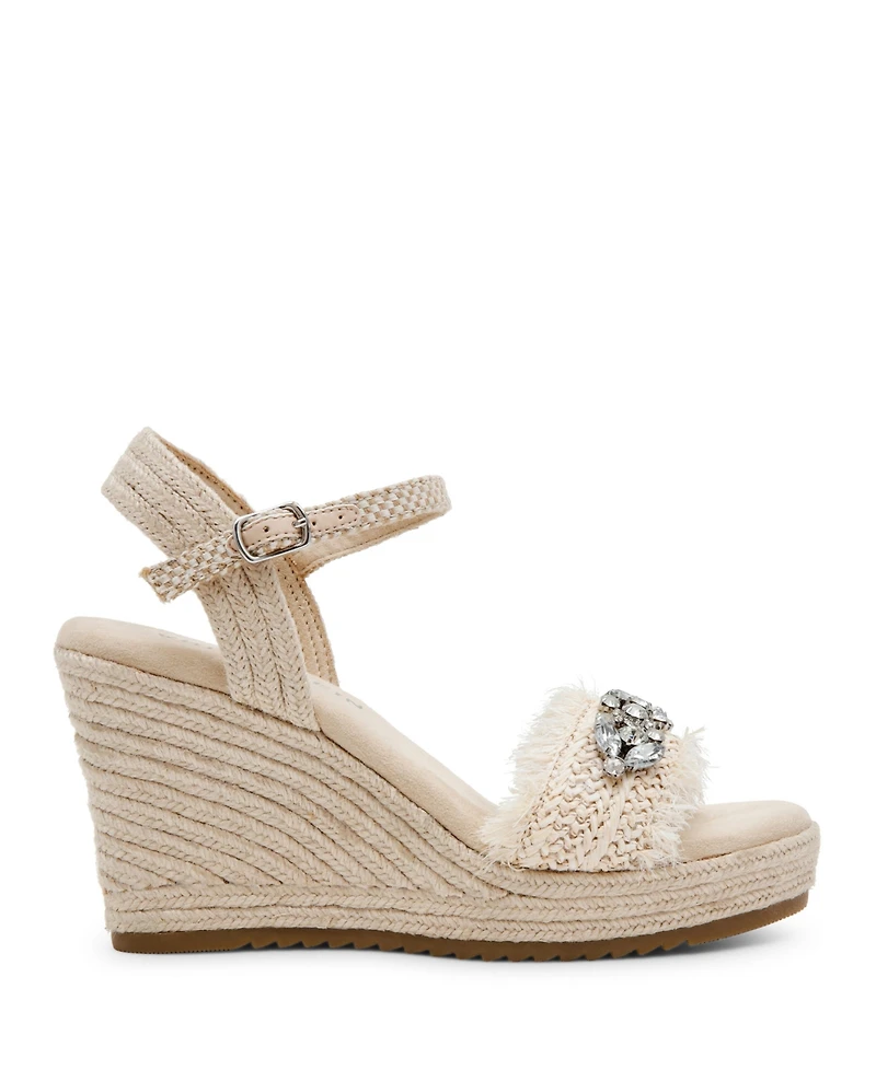 Anne Klein Women's Wilton Embellished Espadrille Wedge Sandals