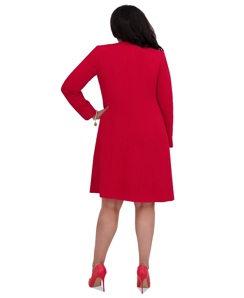 Kasper Women's Piping-Trim Long Jacket, Regular & Plus Sizes
