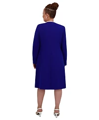 Kasper Women's Piping-Trim Long Jacket, Regular & Plus Sizes