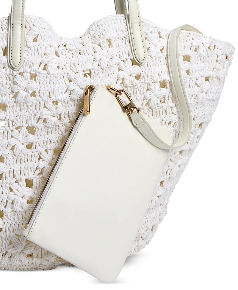 Sam Edelman Layla Floral Raffia Fan Tote