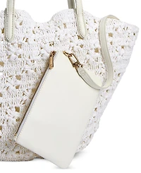 Sam Edelman Layla Floral Raffia Fan Tote