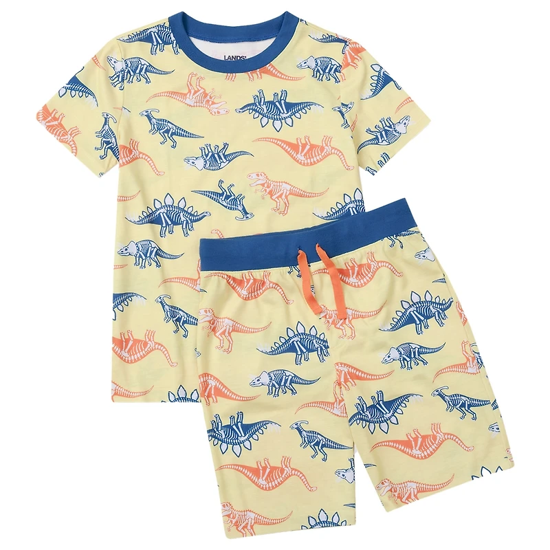 Lands' End Little Boys Short Sleeve Tee and Shorts Pajama Set