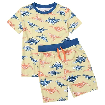 Lands' End Little Boys Short Sleeve Tee and Shorts Pajama Set