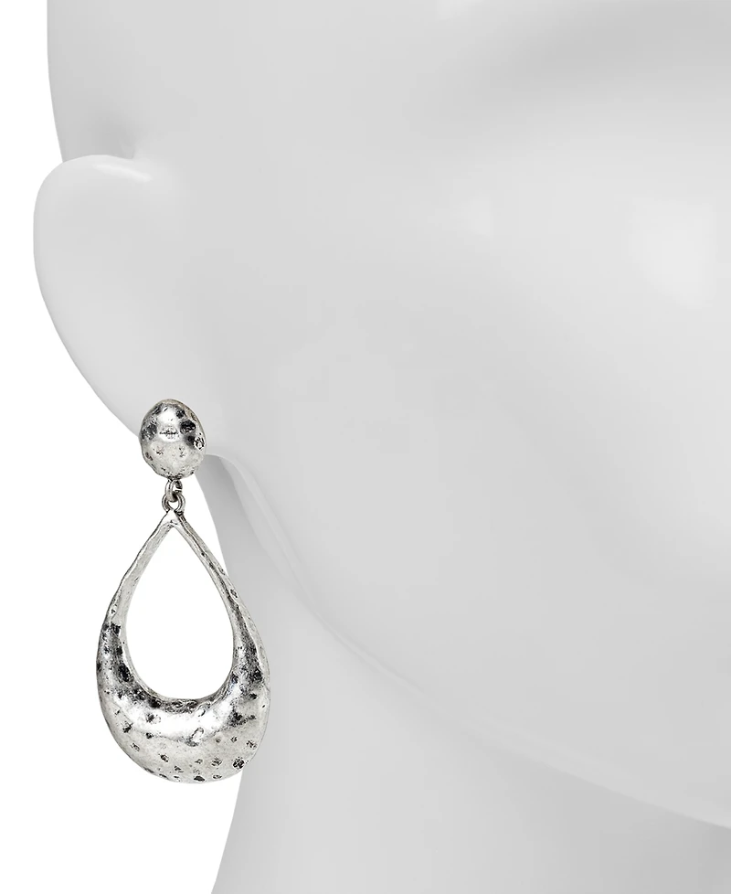 Patricia Nash Hammered Finish Teardrop Door Knocker Drop Earrings