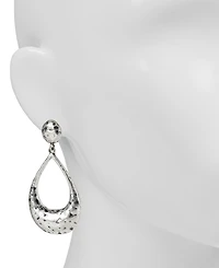 Patricia Nash Hammered Finish Teardrop Door Knocker Drop Earrings
