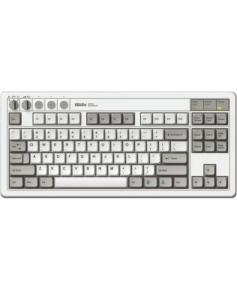 8BitDo Retro Wireless Gaming Mechanical Keyboard with Number Pad for Windows and Android