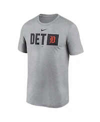 Nike Men's Heather Gray Detroit Tigers Tricode Legend T-Shirt
