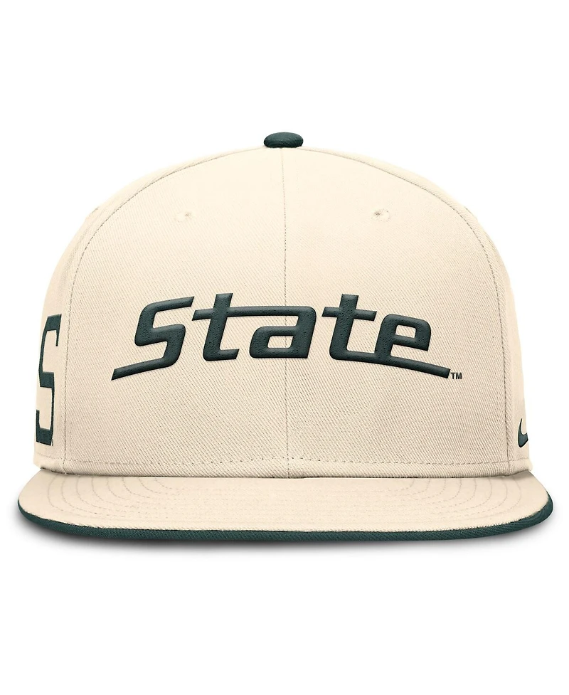 Nike Men's Natural Michigan State Spartans Primetime True Performance Fitted Hat