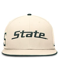 Nike Men's Natural Michigan State Spartans Primetime True Performance Fitted Hat