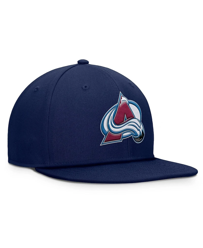 Fanatics Men's Navy Colorado Avalanche Core Primary Logo Snapback Hat