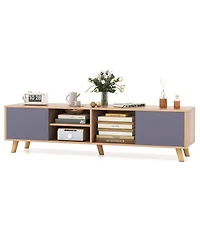Tv Stand Cabinet for TVs up to 65 Inch with Open Shelf for Living Room