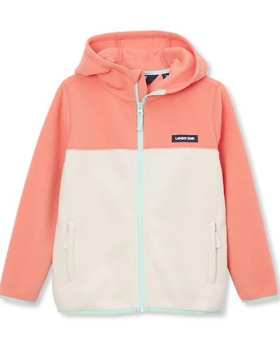 Lands' End Girls Fleece Full Zip Jacket with Hood
