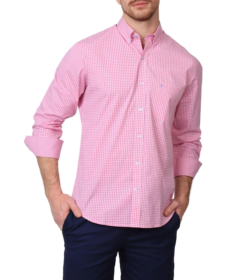 Tailorbyrd Men's Signature Gingham Long Sleeve Shirt