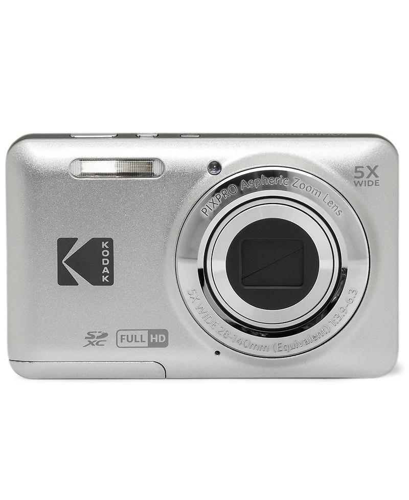 Kodak Pixpro FZ55 Friendly Zoom Digital Camera, Silver, With Sd Card &Camera Bag