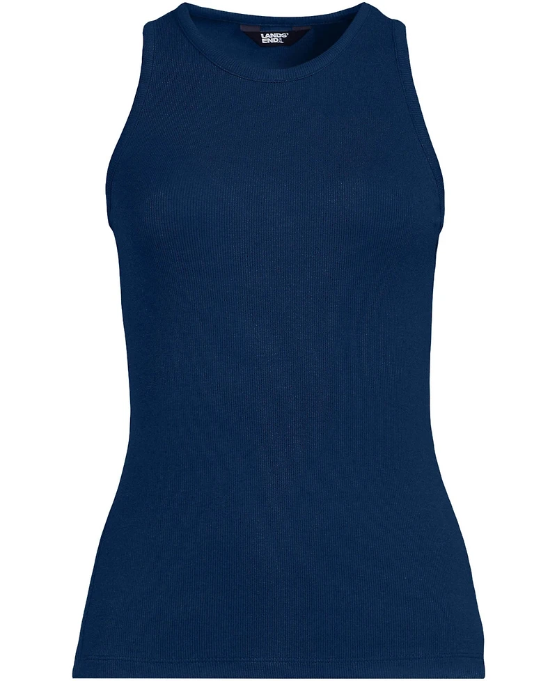 Lands' End Plus Drapey Rib Skimming Tank Top