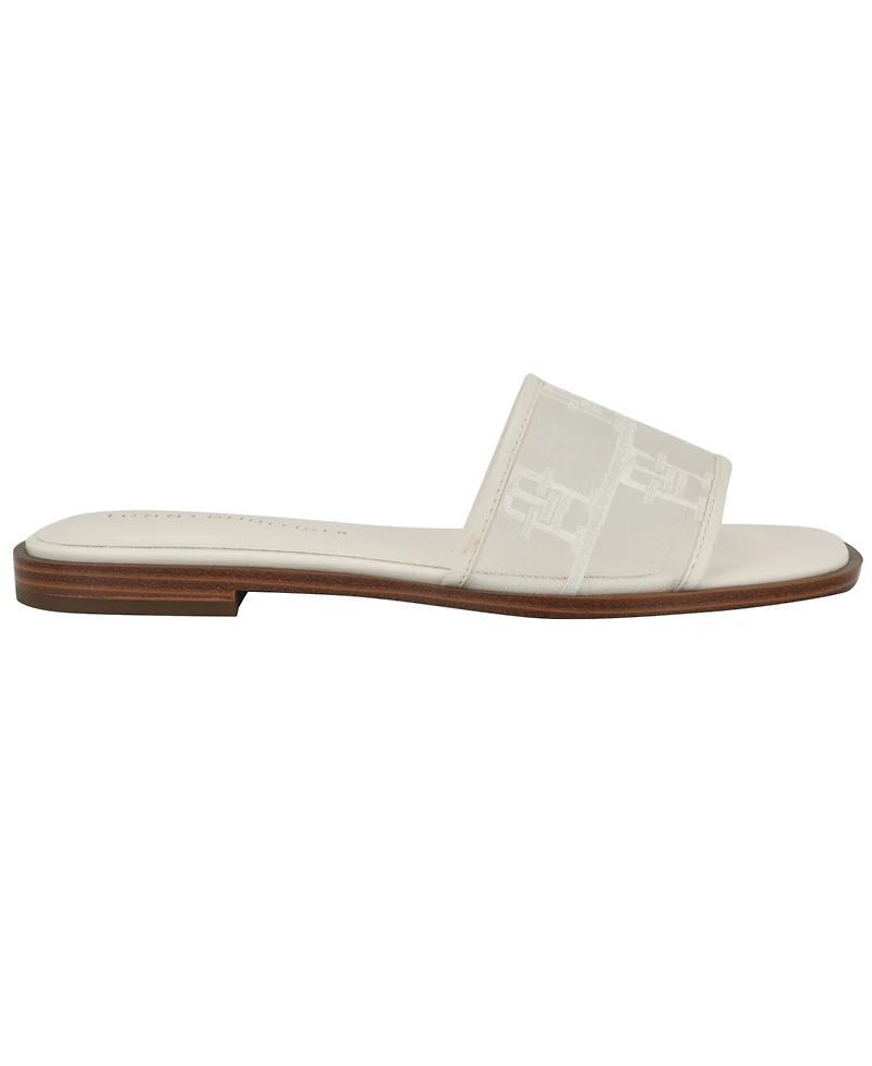 Tommy Hilfiger Women's Tesia Mesh Logo Flat Slide Sandals