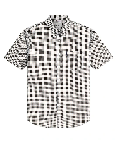 Ben Sherman Men's Geo-Print Short Sleeve Shirt