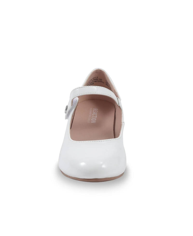 Kenneth Cole Reaction Little and Big Girls Cultivated Pearl Corlis Heel Shoe