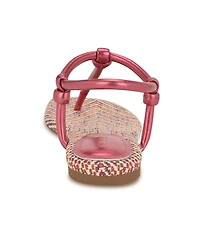 Nine West Women's Nortny Knotted T-Strap Flat sandals