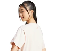 adidas Women's Cotton Logo Slide Crewneck T-Shirt