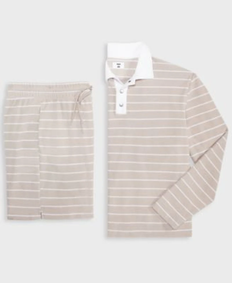 Mode Of One Mens Relaxed Fit Striped Terry Pullover Top Shorts Exclusively At Macys