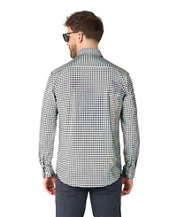 OppoSuits Men's Shirt - Long Sleeve Shiny Snake Gold