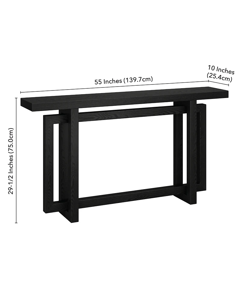 Hudson & Canal 55" Breslow Wide Rectangular Console Table