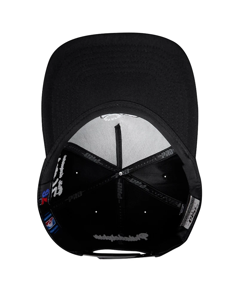 Pro Standard Men's Black Philadelphia 76ers Paint the City Pinch Front Snapback Hat