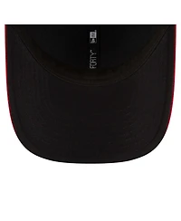New Era Men's Red/Black Cleveland Guardians Replica 9FORTY Adjustable Hat