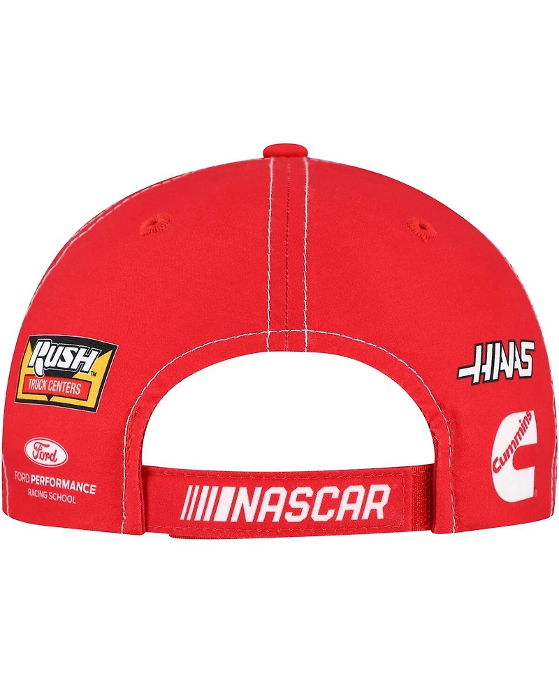 Stewart-Haas Racing Team Collection Men's White/Red Chase Briscoe Mahindra Uniform Adjustable Hat