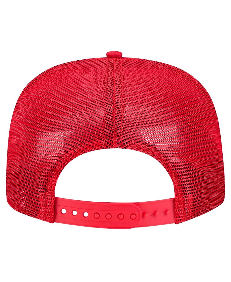 New Era Men's Red Los Angeles Angels Tone Foam Meshback Golfer Snapback Hat