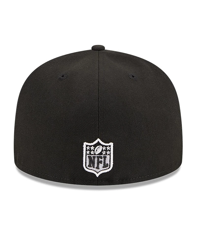 New Era Men's Black Cincinnati Bengals Main Patch 59FIFTY Fitted Hat