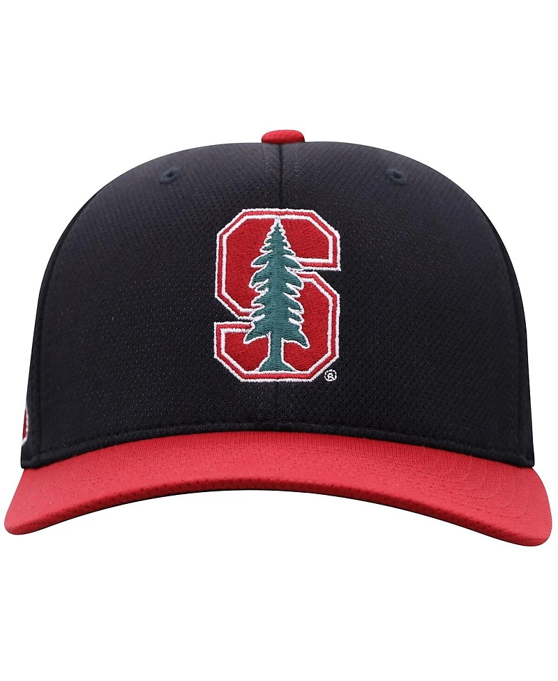 Top of the World Men's Black Stanford Cardinal Reflex Fitted Hat
